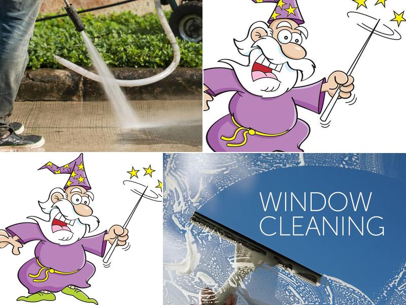 Magic Squegee window cleaning