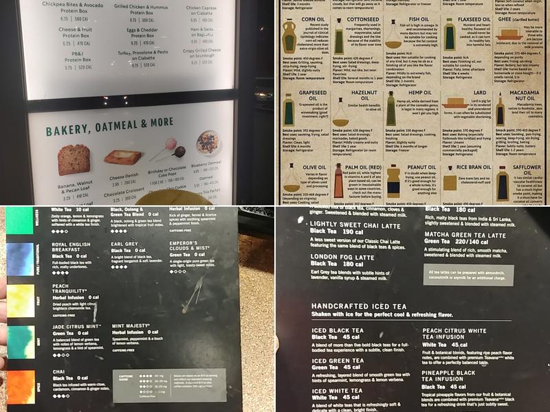 Starbucks Menu