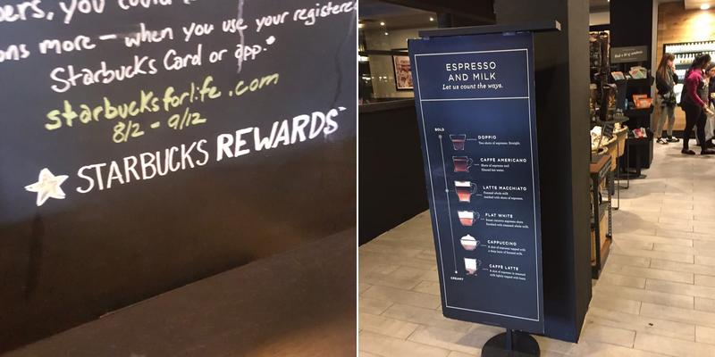 Starbucks Menu
