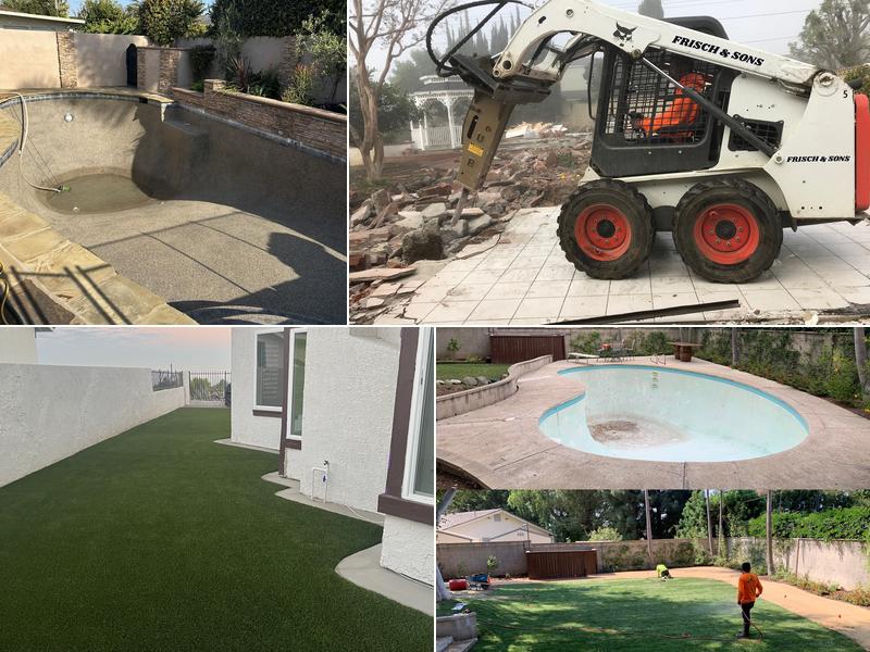 Frisch & Sons Pool Demolition, Concrete Removal & Landscape
