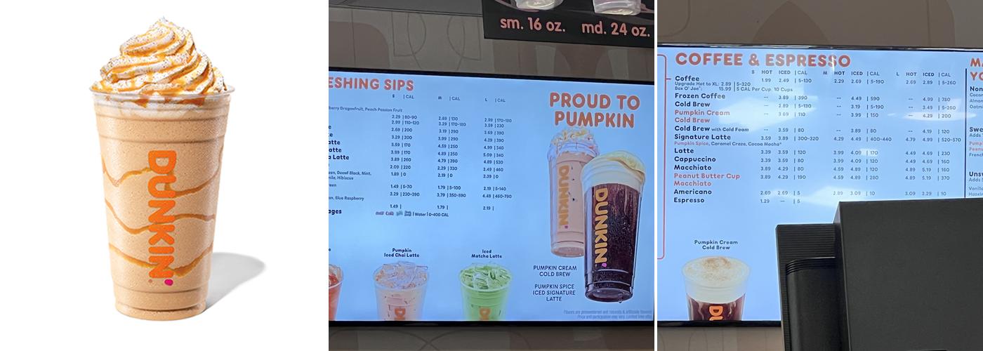 Dunkin' Menu