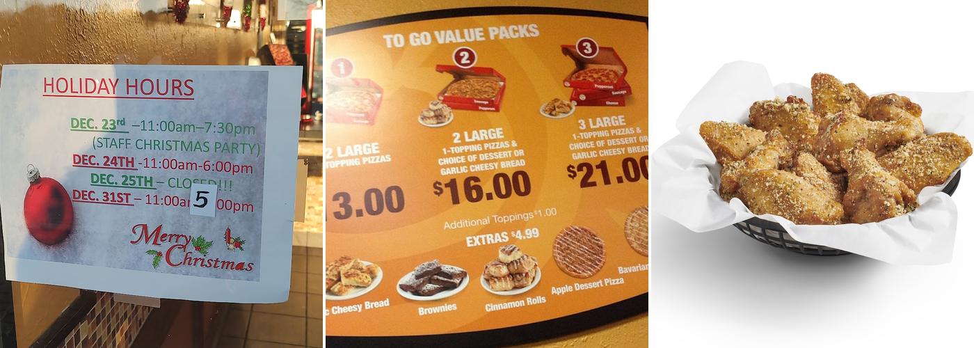 Cicis Pizza Menu