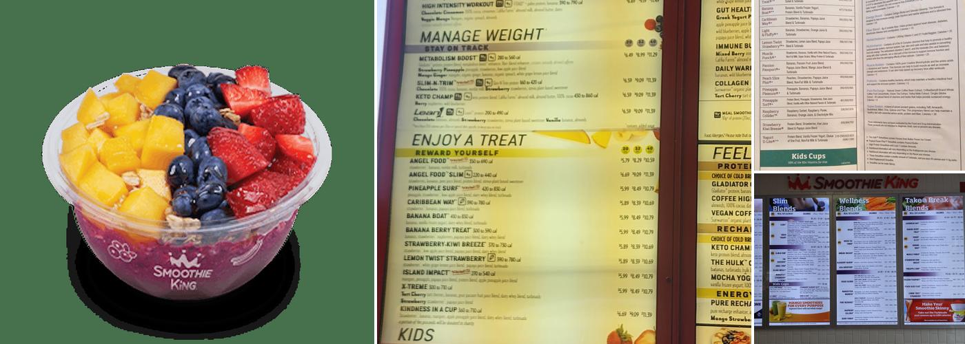 Smoothie King Menu