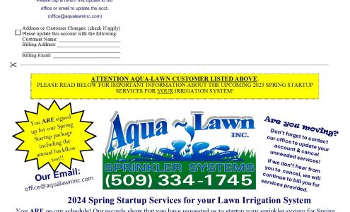 Aqua Lawn, Inc.