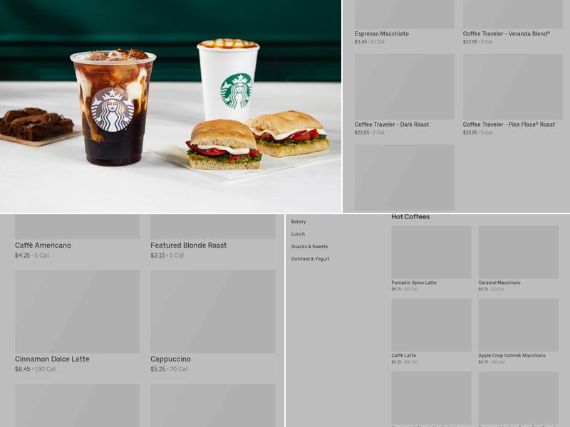 Starbucks Menu