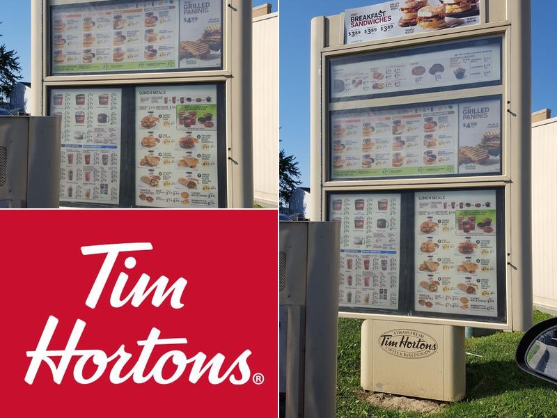 Tim Hortons Menu