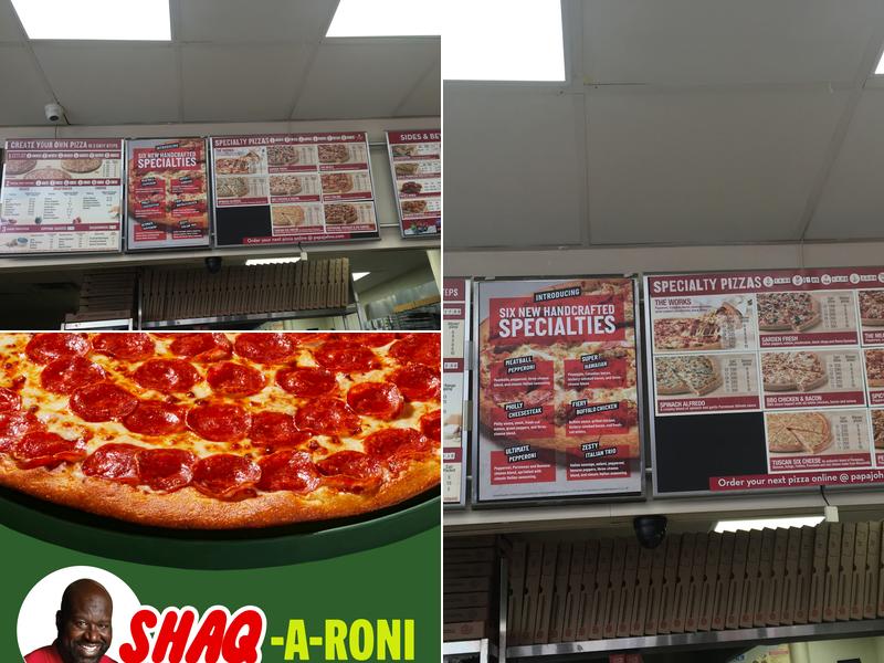 Papa Johns Pizza Menu