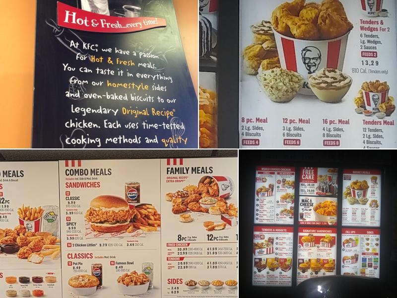 KFC Menu