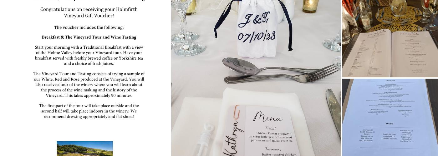 Holmfirth Vineyard, Accommodation & Restaurant by Sheveling Wine Estates Menu