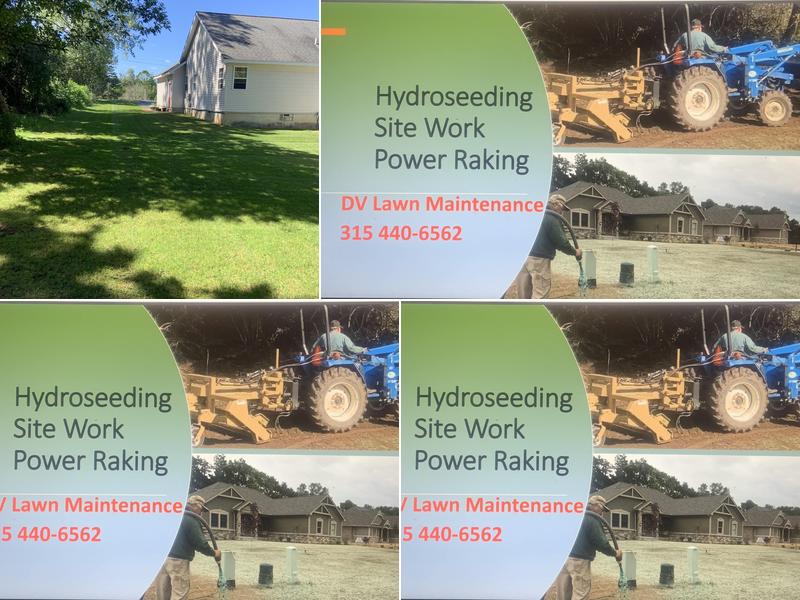 DV Lawn Hydroseeding Power Raking