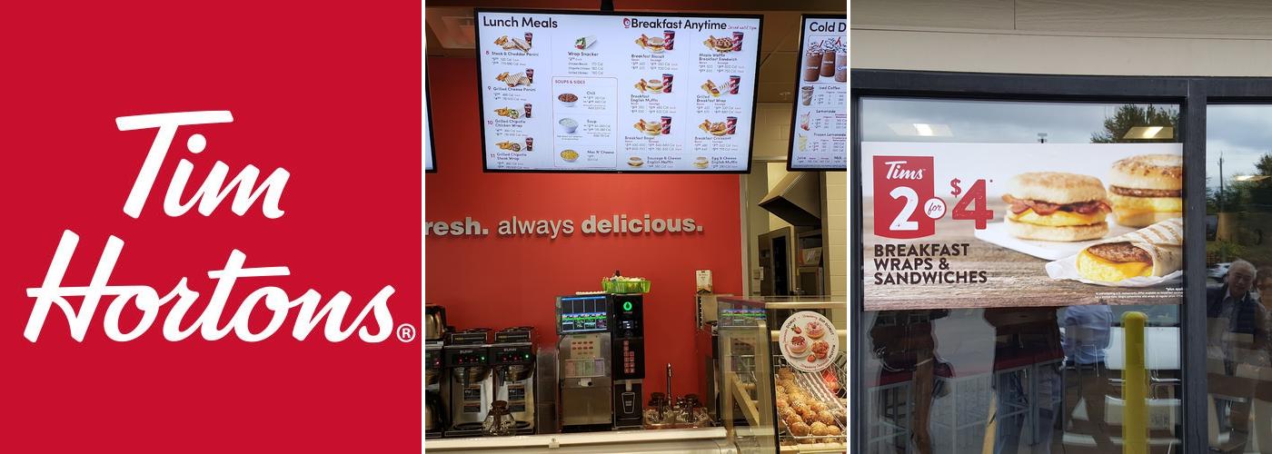 Tim Hortons Menu