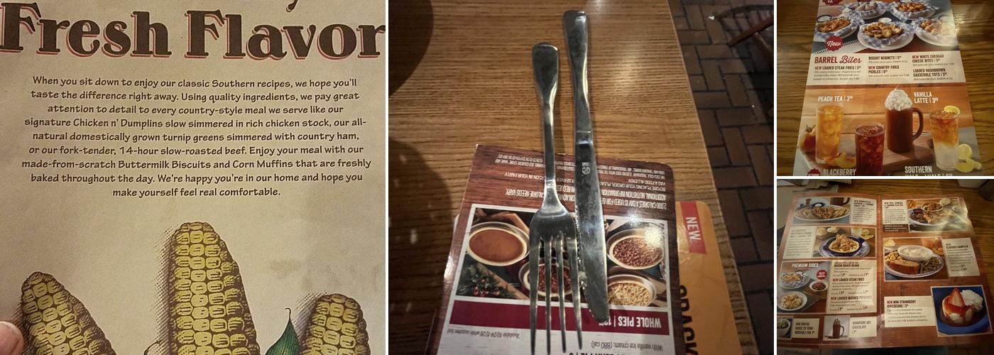 Cracker Barrel Old Country Store Menu