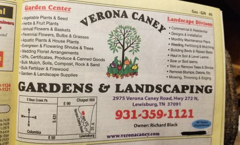 Verona Caney Garden & Landscaping 2975 Verona Caney Rd, Lewisburg Tennessee 37091