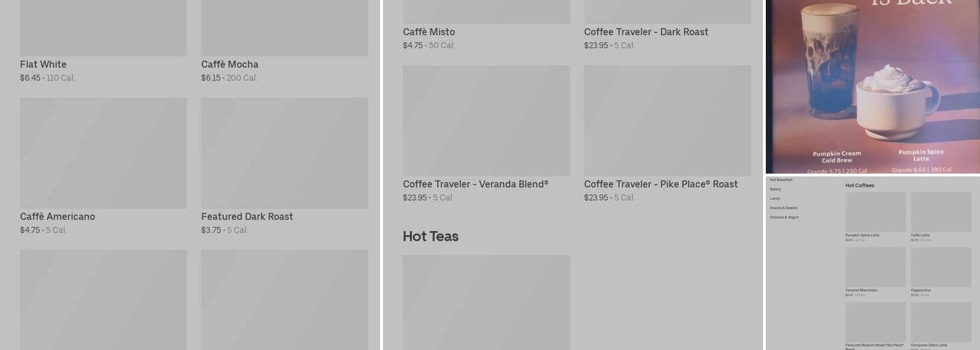 Starbucks Menu