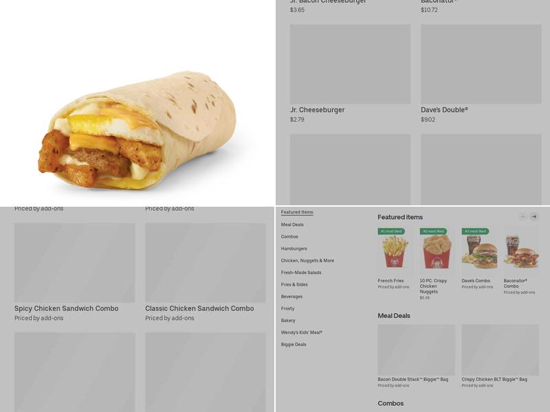 Wendy's Menu