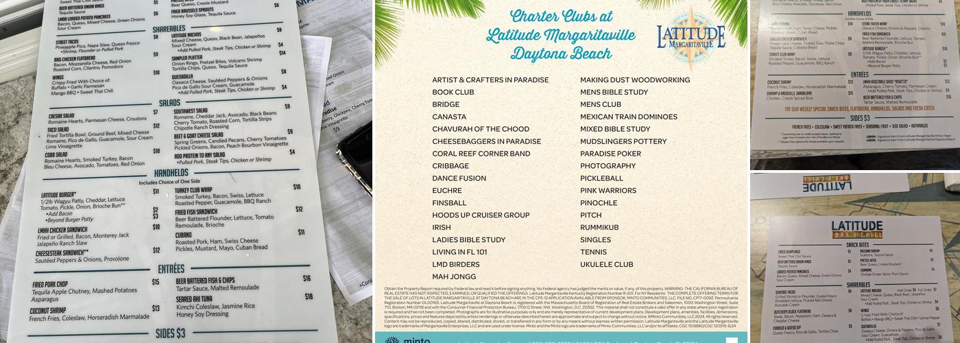 Latitude Bar & Chill Menu