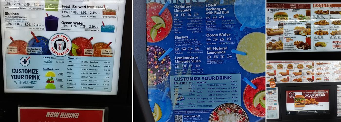 Sonic Drive-In Menu