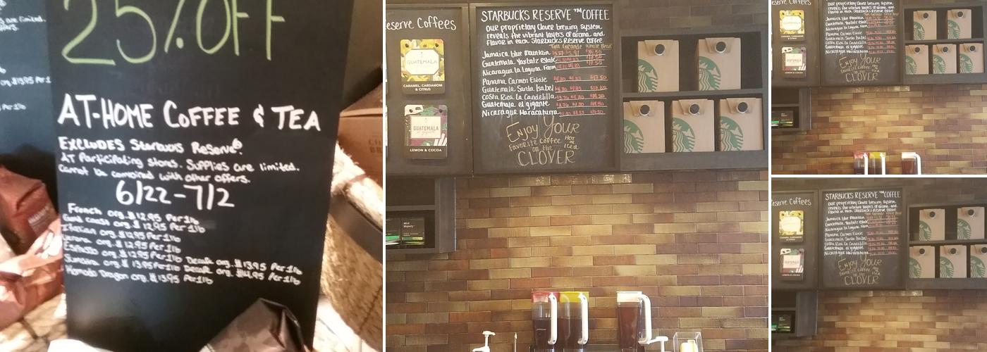 Starbucks Menu