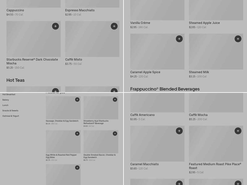 Starbucks Menu