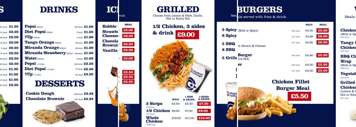 Chicken Cottage Menu