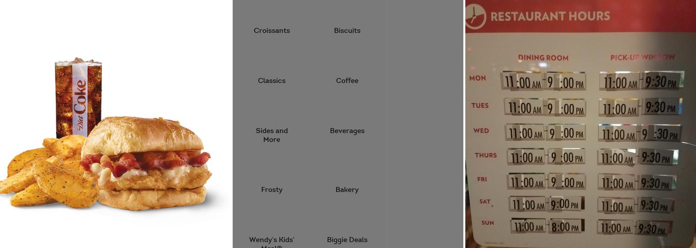 Wendy's Menu