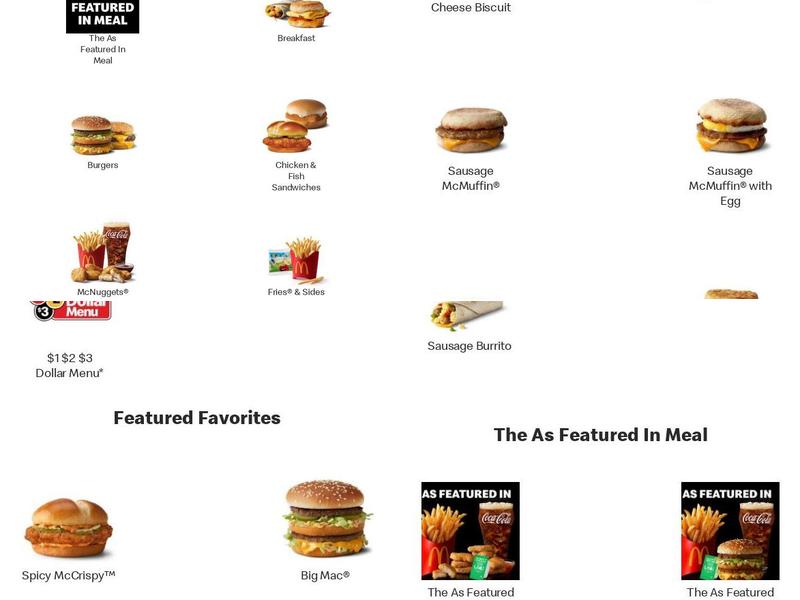 McDonald's Menu