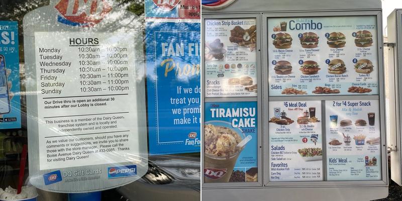 Dairy Queen Grill & Chill Menu