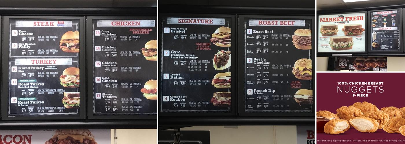 Arby's Menu