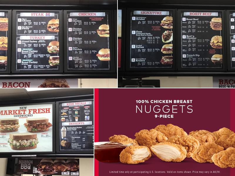 Arby's Menu