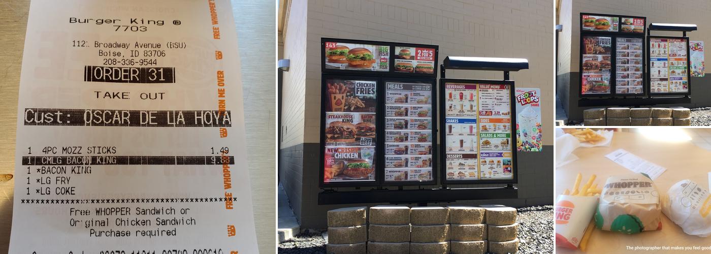 Burger King Menu