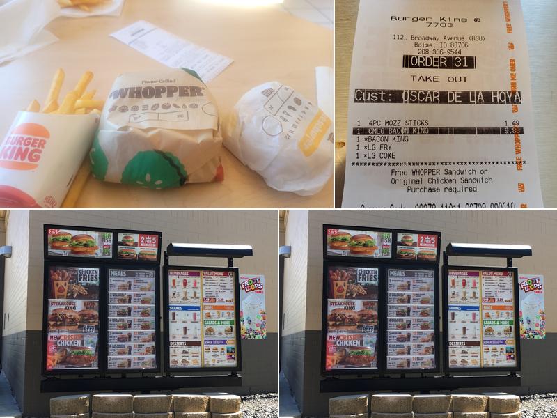 Burger King Menu