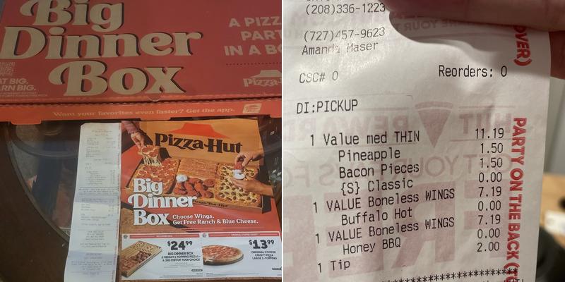 Pizza Hut Menu