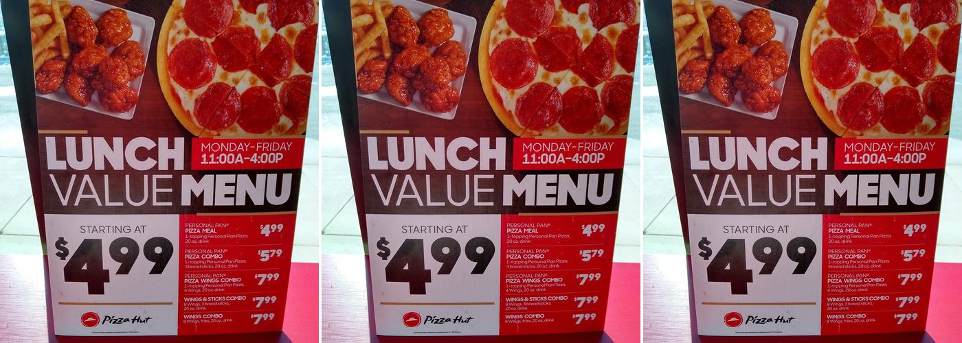 Pizza Hut Menu