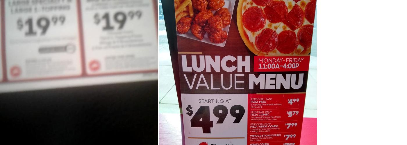 Pizza Hut Menu