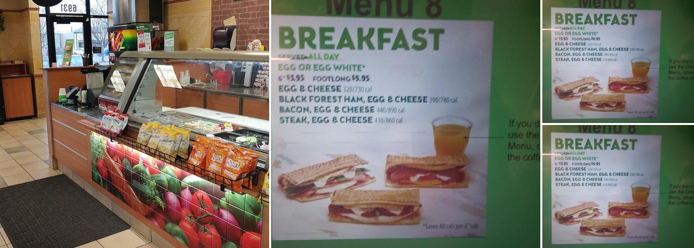 Subway Menu