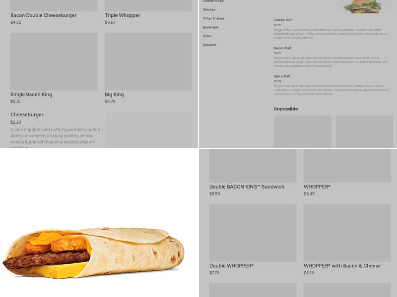 Burger King Menu