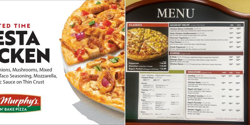 Papa Murphy's | Take 'N' Bake Pizza Menu