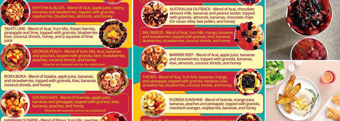 Yumberry Bowl Brookings Menu