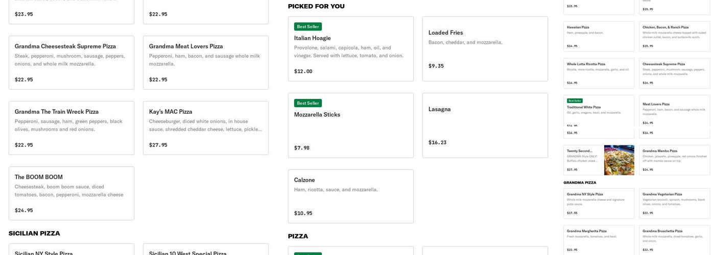 10 West Pizzeria Menu
