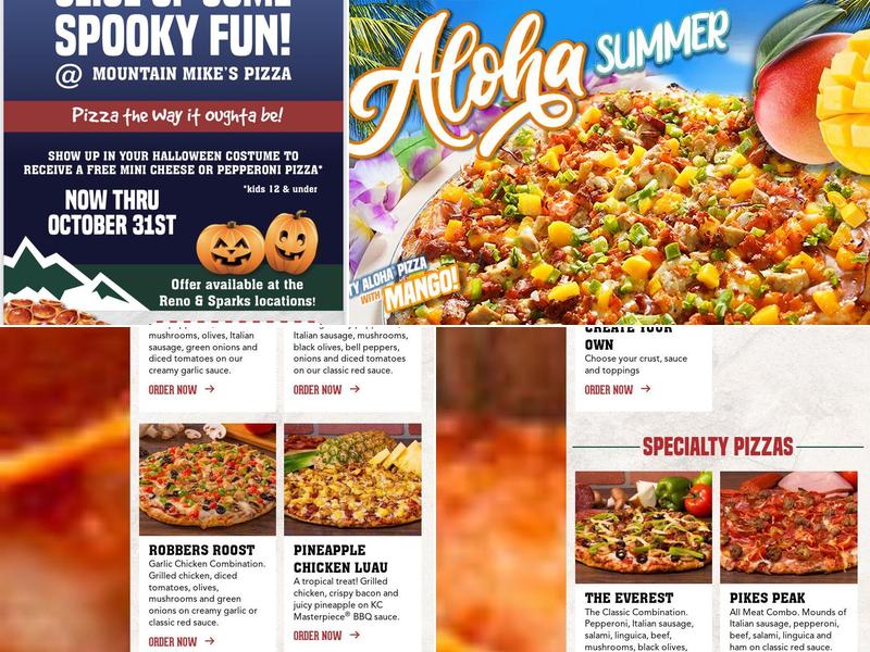 Mountain Mike's Pizza Menu