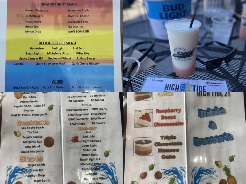 High Tide 21 Menu