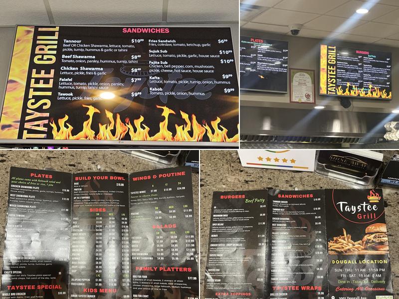 Taystee Grill Menu