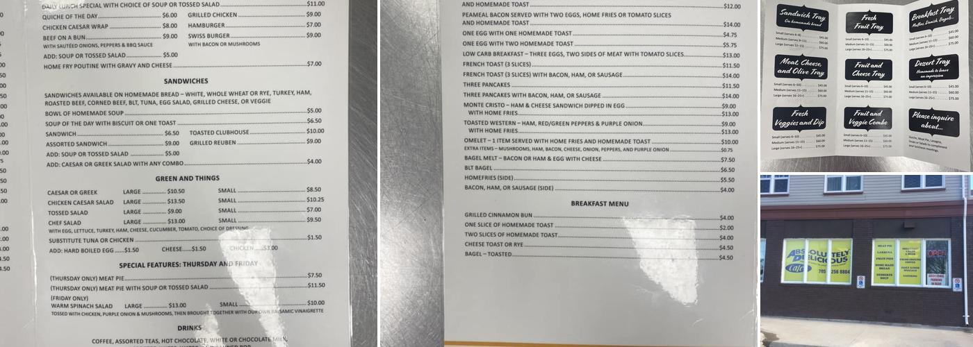 Absolutely Delicious Menu
