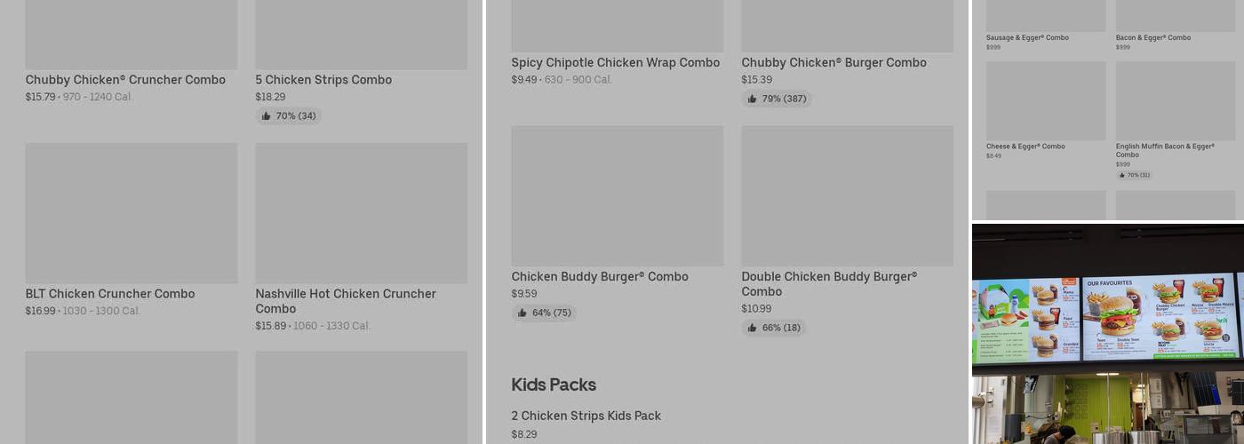 A&W Canada Menu