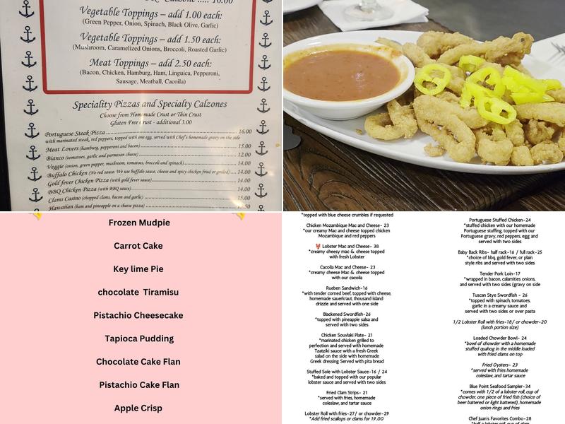 Blue point restaurant Menu