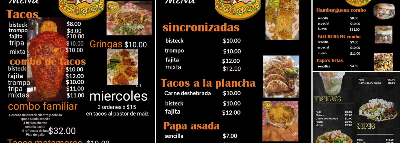 El Taco Moloco Menu