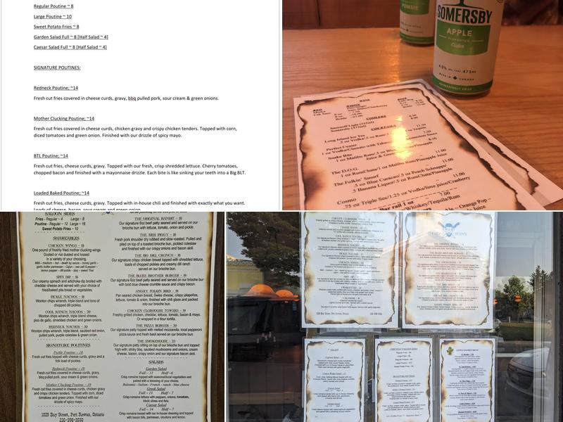 Chef Stan's Saloon Menu