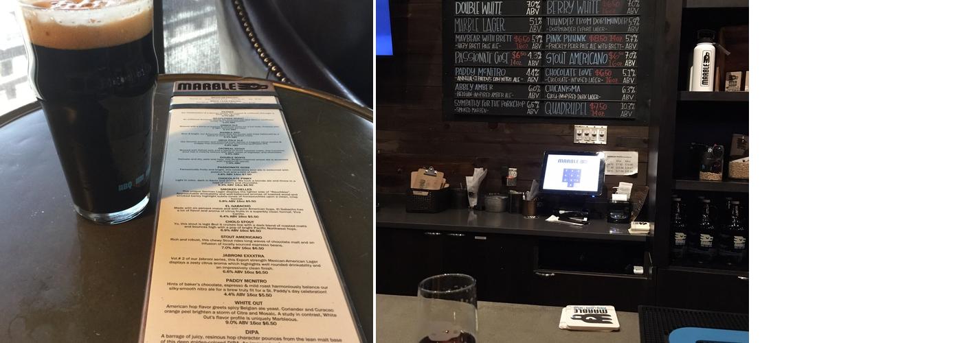 Marble Brewery NE Heights Menu