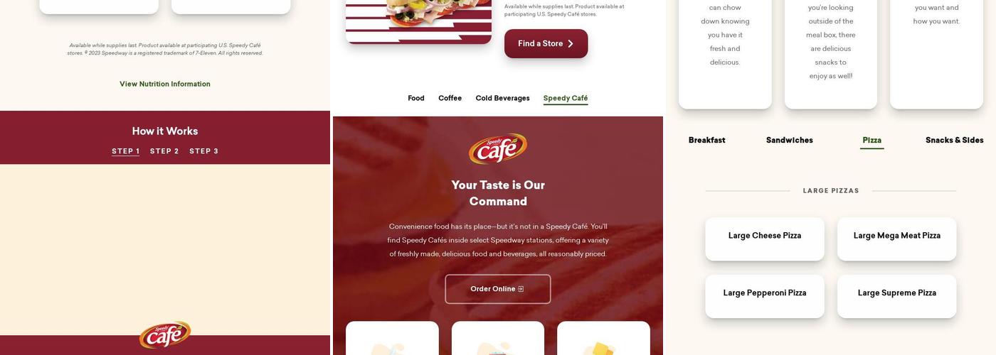 Speedy Cafe Menu