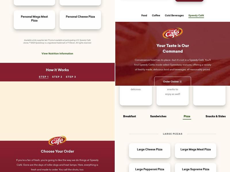 Speedy Cafe Menu